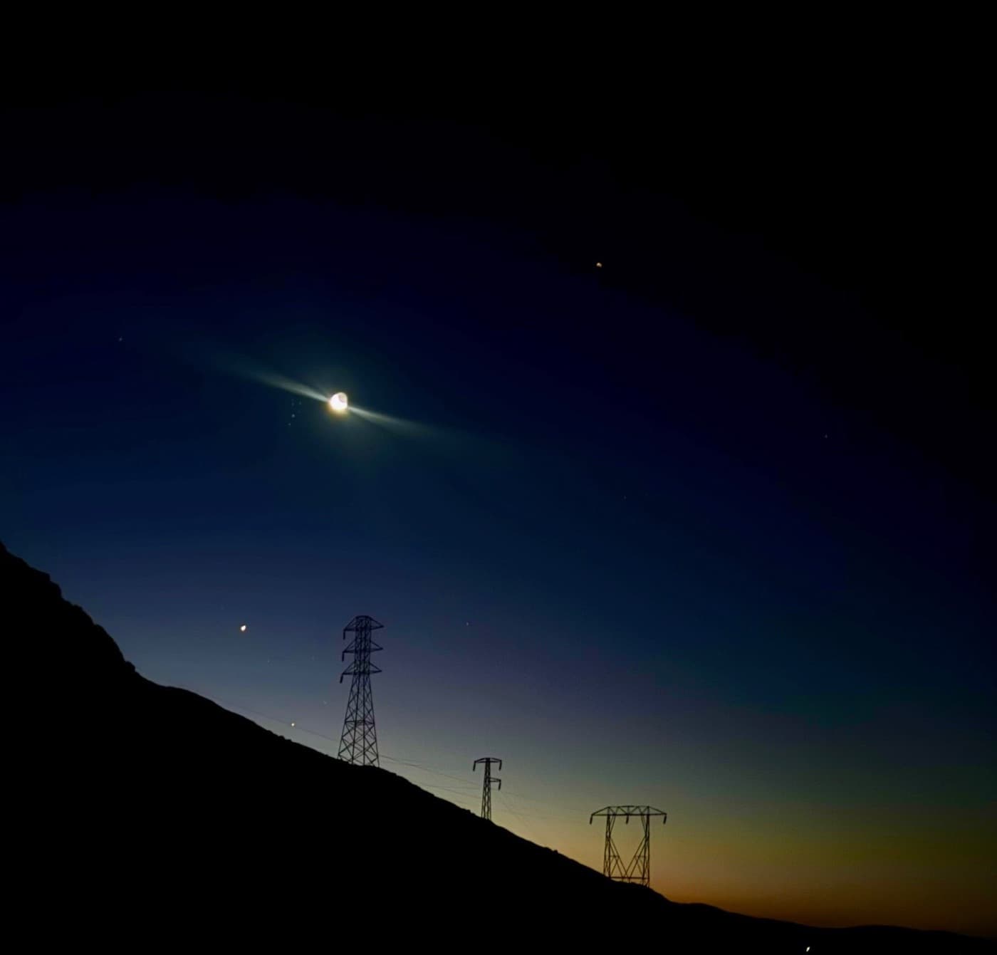 Moon over the pass